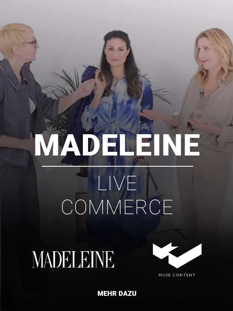 Titelbild für Referenzprojekte - Madeleine-Live-shopping-E-Commerce-Event