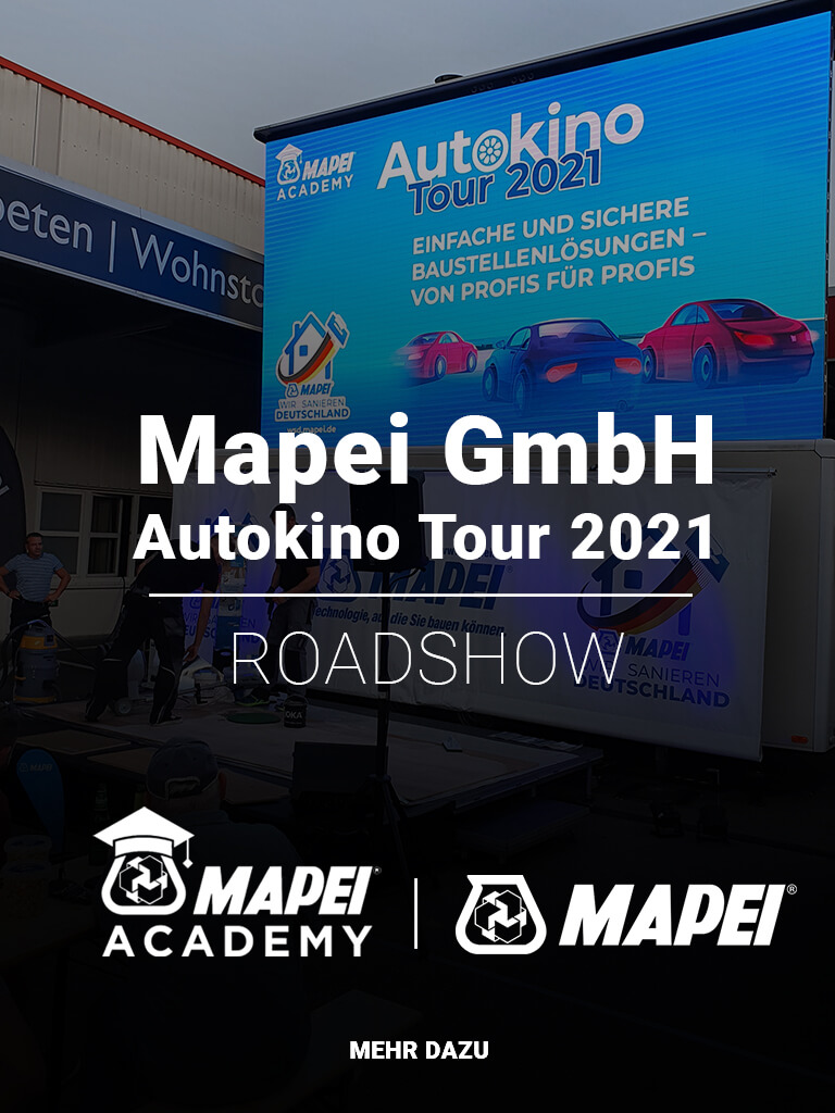 Titelbild für Referenzprojekte - Mapei_Auto_Kino_Roadshow_Tour_2021_Deutschland